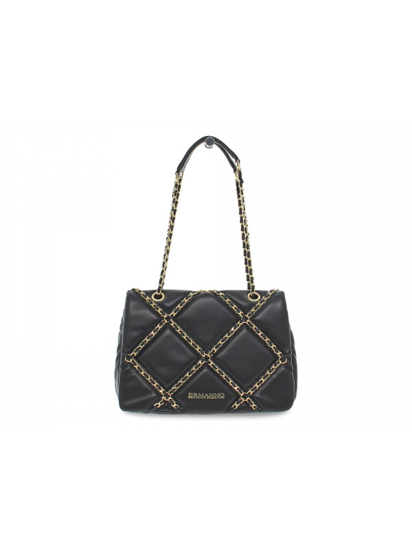 Borsa a tracolla Ermanno Scervino SMALL FLAP BAG LILIAN in ecopelle nero e oro