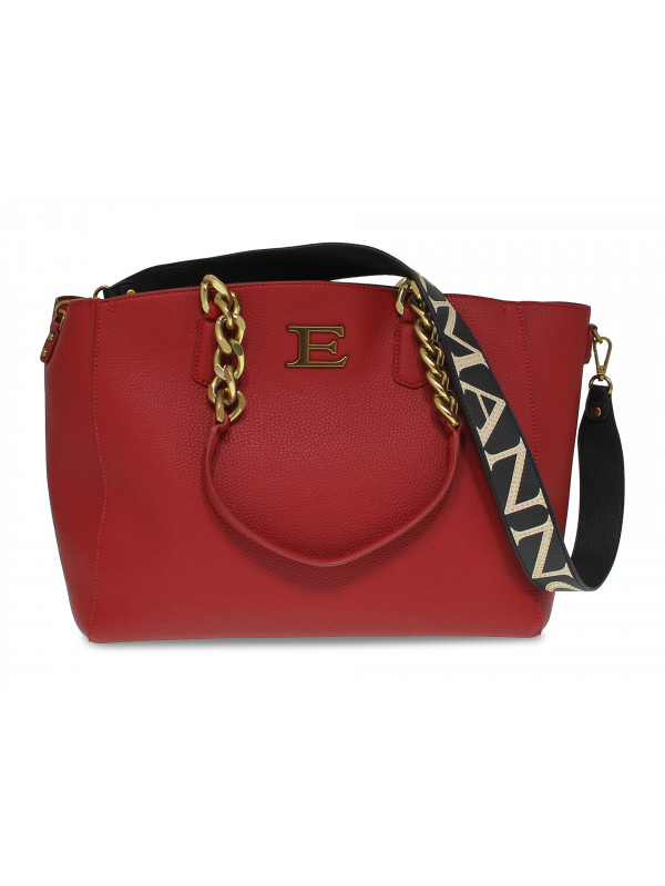 Borsa a tracolla Ermanno Scervino NEW EBA LARGE TOTE BAG in pelle rosso