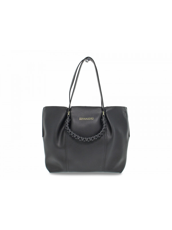 Shopping bag Ermanno Scervino LARGE TOTE MARION in ecopelle nero