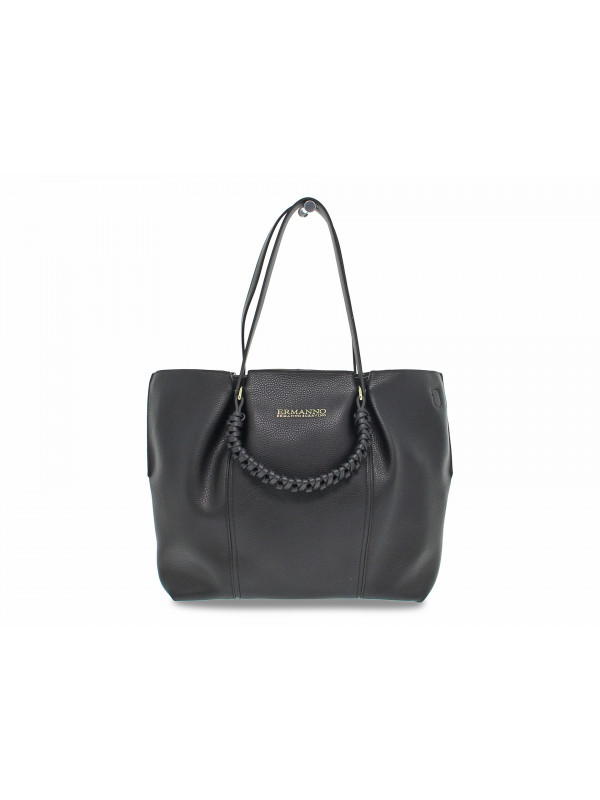 Shopping bag Ermanno Scervino LARGE TOTE MARION in ecopelle nero