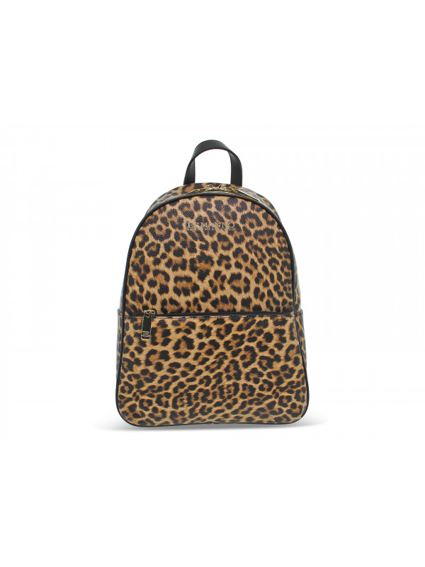 Zaino Ermanno Scervino BACKPACK MAVIS in ecopelle leopardato e nero