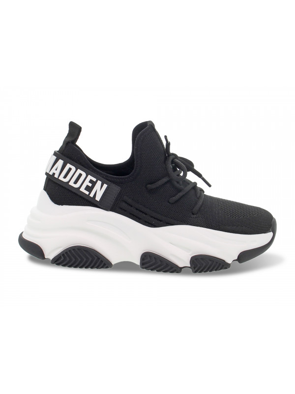 Sneakers Steve Madden PROTEGE BLACK in tessuto nero e bianco