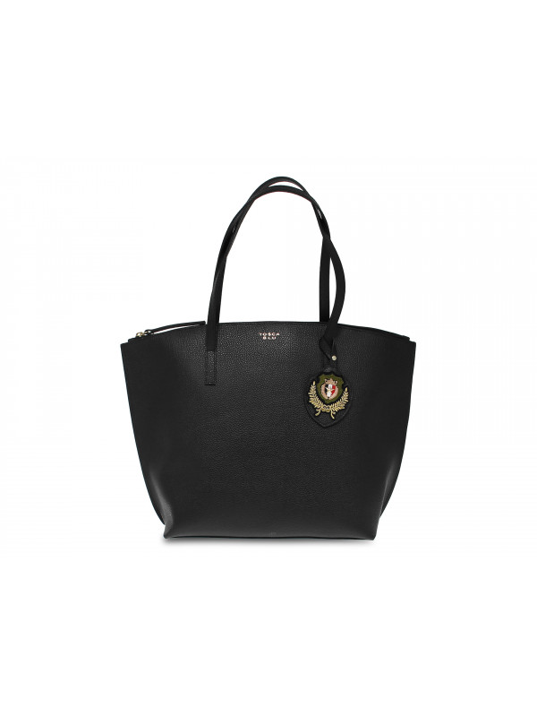 Shopping bag Tosca Blu VIOLA BIG BAG in pelle nero