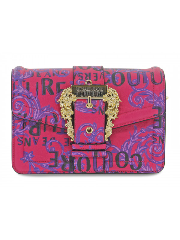 Borsa a mano Versace Jeans Couture JEANS COUTURE RANGE F SKETCH 11 BUCKLE in saffiano fucsia e viola