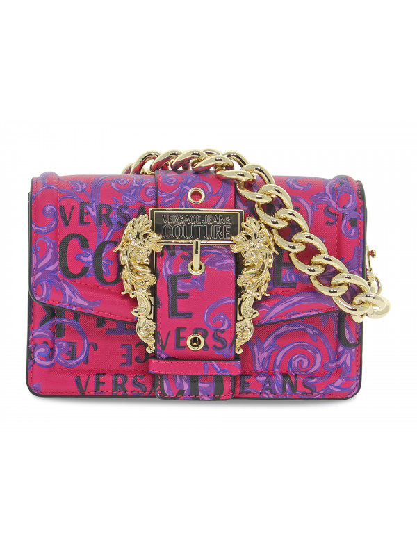 Borsa a mano Versace Jeans Couture JEANS COUTURE RANGE F SKETCH 16 BUCKLE in saffiano fucsia e viola