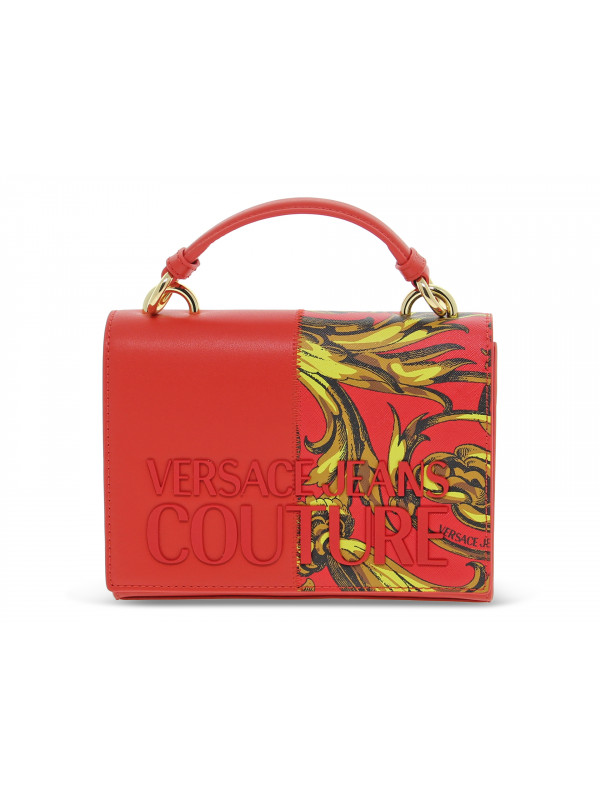 Borsa a mano Versace Jeans Couture JEANS COUTURE RANGE 4 ROCK CUT SKETCH 3 BAGS STRIPES PATCHWORK in ecopelle rosso e multicolore