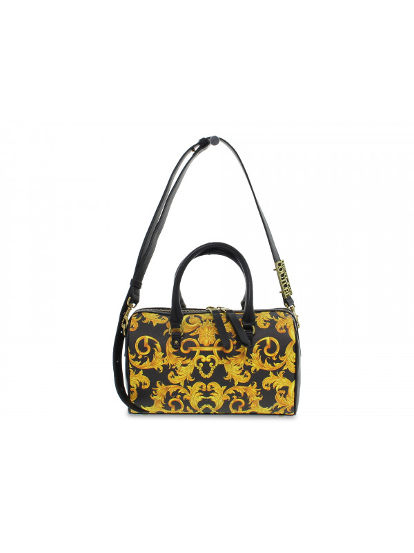 Borsa a mano Versace Jeans Couture JEANS COUTURE LINEA M DIS 6 BAROQUE BAG BAULETTO in nappa e saffiano nero e giallo