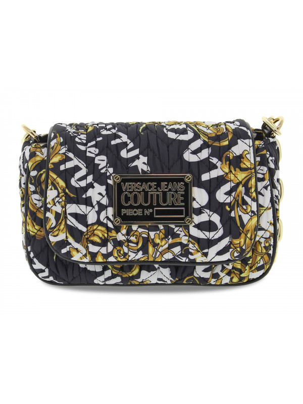 Borsa a tracolla Versace Jeans Couture JEANS COUTURE CRUNCHY BAGS RANGE O SKETCH 5 BAGS QUILTED in nylon nero e giallo