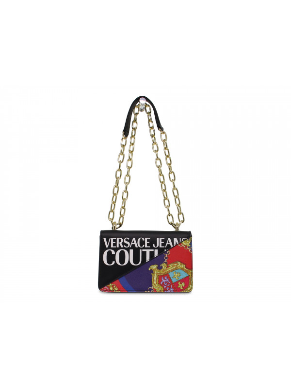 Borsa a tracolla Versace Jeans Couture JEANS COUTURE LINEA G DIS 3 MACROLOGO in nappa e saffiano multicolore e nero