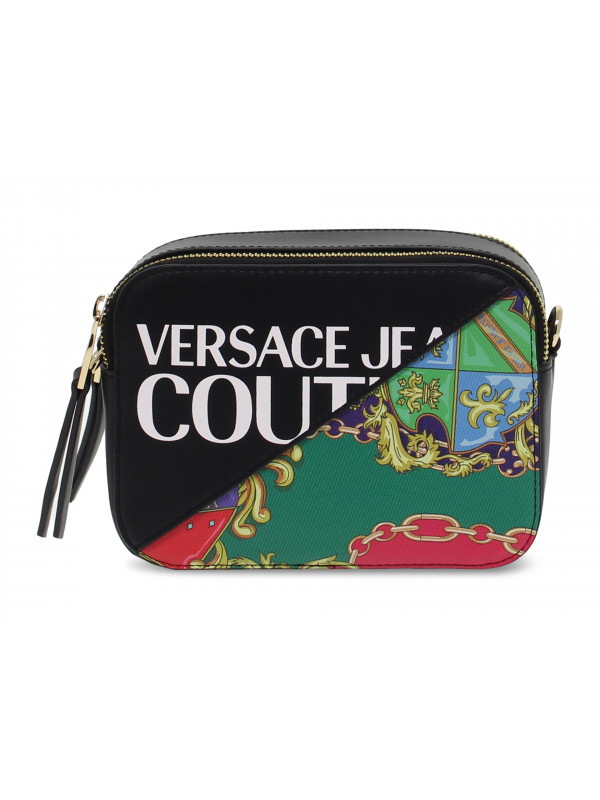 Borsa a tracolla Versace Jeans Couture JEANS COUTURE LINEAG DIS 4 MACROLOGO in nappa e saffiano multicolore e nero