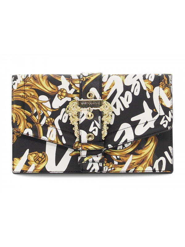 Borsa a tracolla Versace Jeans Couture JEANS COUTURE RANGE F SKETCH 15 WALLET PRINTED in saffiano nero e giallo