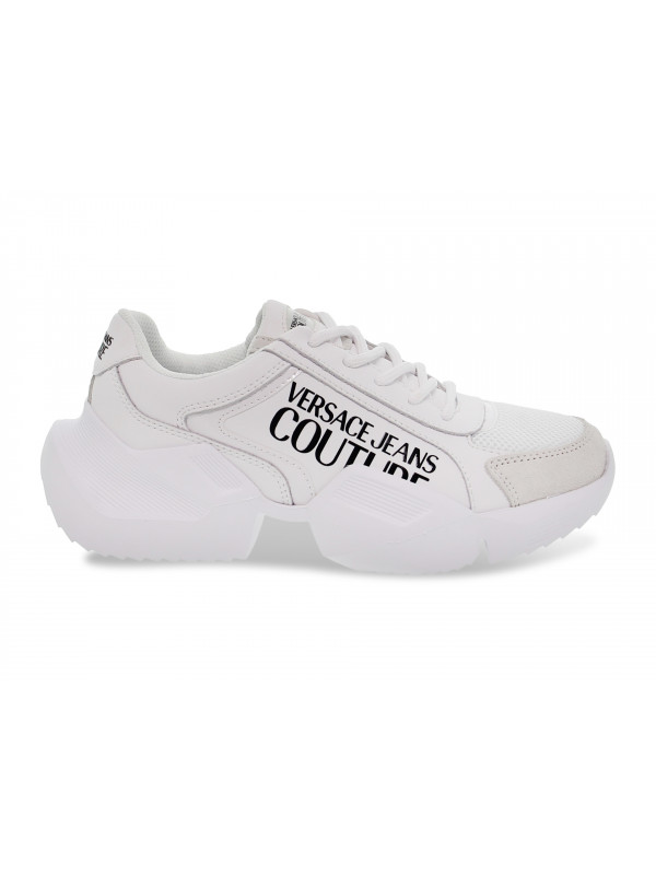 Sneakers Versace Jeans Couture JEANS COUTURE GRAVITY in pelle e camoscio bianco