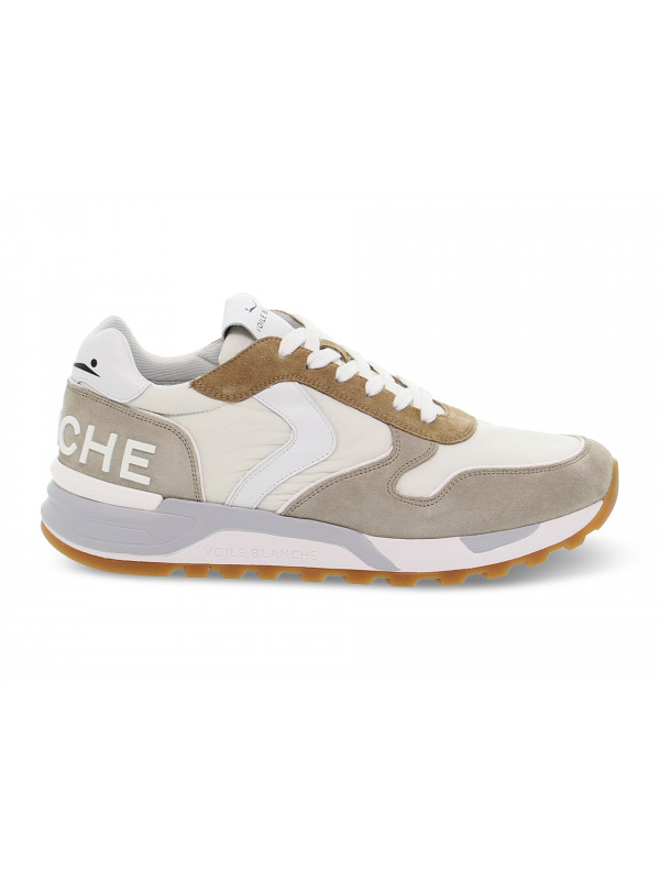 Sneakers Voile Blanche BOOST in camoscio e nylon sabbia e bianco