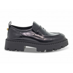 Scarpa bassa Ash GENIAL STUD in spazzolato nero