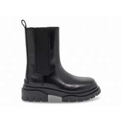 Polacco Ash STORM HIGH BEATLE in pelle nero