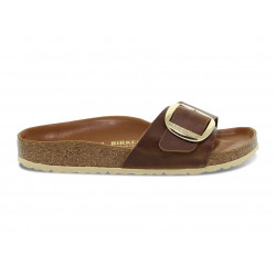 Sandalo basso Birkenstock MADRID BIG BUCKLE in pelle cuoio