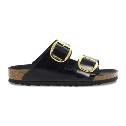 Sandalo basso Birkenstock ARIZONA BIG BUCKLE in pelle e vernice nero