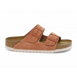 Sandalo basso Birkenstock ARIZONA in camoscio rosa