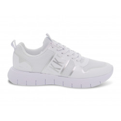 Sneakers Bikkembergs FREDERIC LOW TOP LACE UP in tessuto e gommato bianco e argento