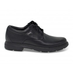 Stringata Clarks GORETEX in pelle nero