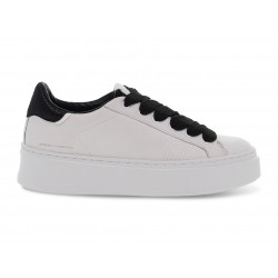 Sneakers Crime London WEIGHTLESS LOW TOP in pelle e nylon bianco e nero