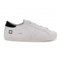 Sneakers D.A.T.E. HILL LOW VINTAGE CALF in pelle bianco e nero