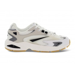 Sneakers D.A.T.E. SN23 in pelle e rete bianco e grigio chiaro Uomo Sneakers