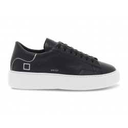 Sneakers D.A.T.E. SFERA CALF in pelle nero e argento