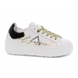 Sneakers Ed Parrish ALESSIA in pelle bianco e nero Donna Sneakers