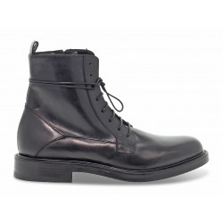 Polacco Ernesto Dolani STILE INGLESE in pelle nero Uomo Polacco