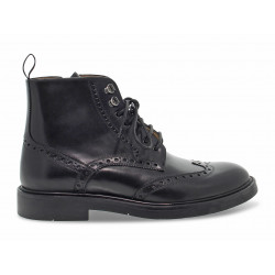 Polacco Guidi Calzature STILE INGLESE in pelle e stampato nero Uomo Polacco