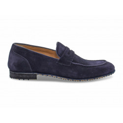 Mocassino Guidi Calzature GUCCI DANDY in camoscio blu Uomo Mocassino