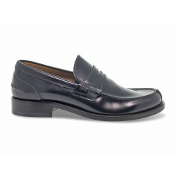 Mocassino Guidi Calzature COLLEGE GLOSS in spazzolato blu Uomo Mocassino