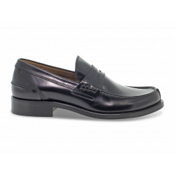Mocassino Guidi Calzature COLLEGE GLOSS in spazzolato nero Uomo Mocassino