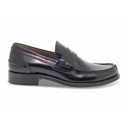 Mocassino Guidi Calzature COLLEGE GLOSS in spazzolato nero