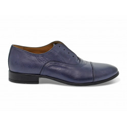 Stringata Guidi Calzature STILE INGLESE in pelle blu