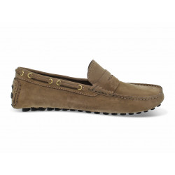 Mocassino Guidi Calzature CAR SHOES in camoscio ardesia