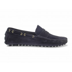 Mocassino Guidi Calzature CAR SHOES in camoscio blu scuro