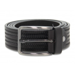 Cintura Guidi Calzature INTRECCIATO FINE MADE IN ITALY H35 in pelle e stampato testa di moro Uomo Cintura