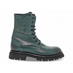 Polacco Guidi Calzature ANFIBIO STILE INGLESE in pelle verde Donna Polacco