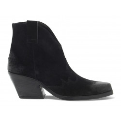 Tronchetto Guidi Calzature MID IACHI in camoscio nero Donna Tronchetto