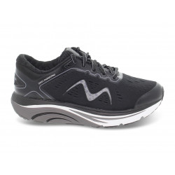 Sneakers MBT GTC-2000 LACE UP RUNNING W in tessuto e ecopelle nero e grigio