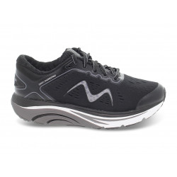 Sneakers MBT GTC-2000 LACE UP RUNNING W in tessuto e ecopelle nero e grigio Donna Sneakers