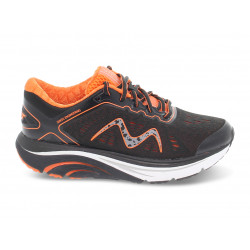 Sneakers MBT GTC-2000 LACE UP RUNNING W in tessuto e ecopelle nero e arancione