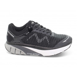 Sneakers MBT GTR RUNNING W in tessuto e ecopelle nero e grigio