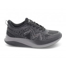 Sneakers MBT HURACAN 3000 LACE UP W in tessuto e ecopelle nero e grigio