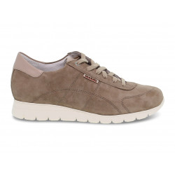 Scarpa bassa Mephisto DOROTHE MOBILS ERGONOMIC in nabuk e pelle taupe Donna Scarpa bassa