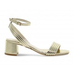 Sandalo basso Ncub LEVANTESI in laminato platino Donna Sandalo basso