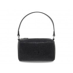 Borsa a mano Rebelle ALICIA MINI BAGUETTE CELEBRITY STRASS in crystal nero