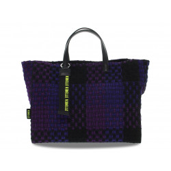 Shopping bag Rebelle ASHANTI SHOPPING S CHECKED WIRE in tessuto viola